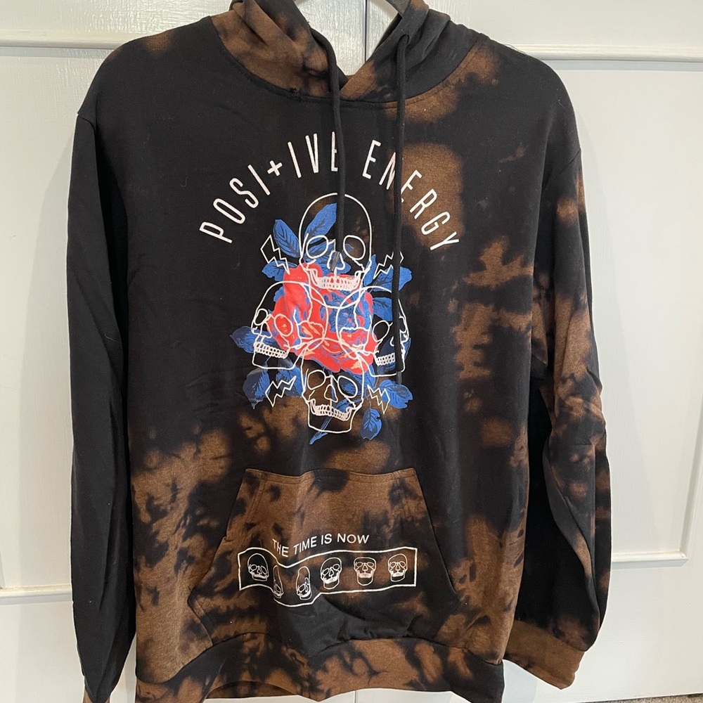 Chemistry Bleach Brown and Black Skull Sweatshirt